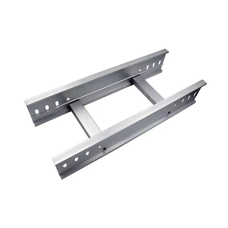 Steel Cable Ladder Tray Dengan Fire Resistance Wall Mounted Installation Silver Finish