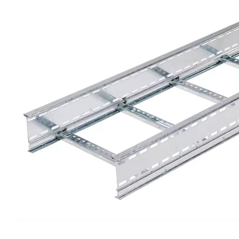 Steel Cable Ladder Tray Dengan Fire Resistance Wall Mounted Installation Silver Finish