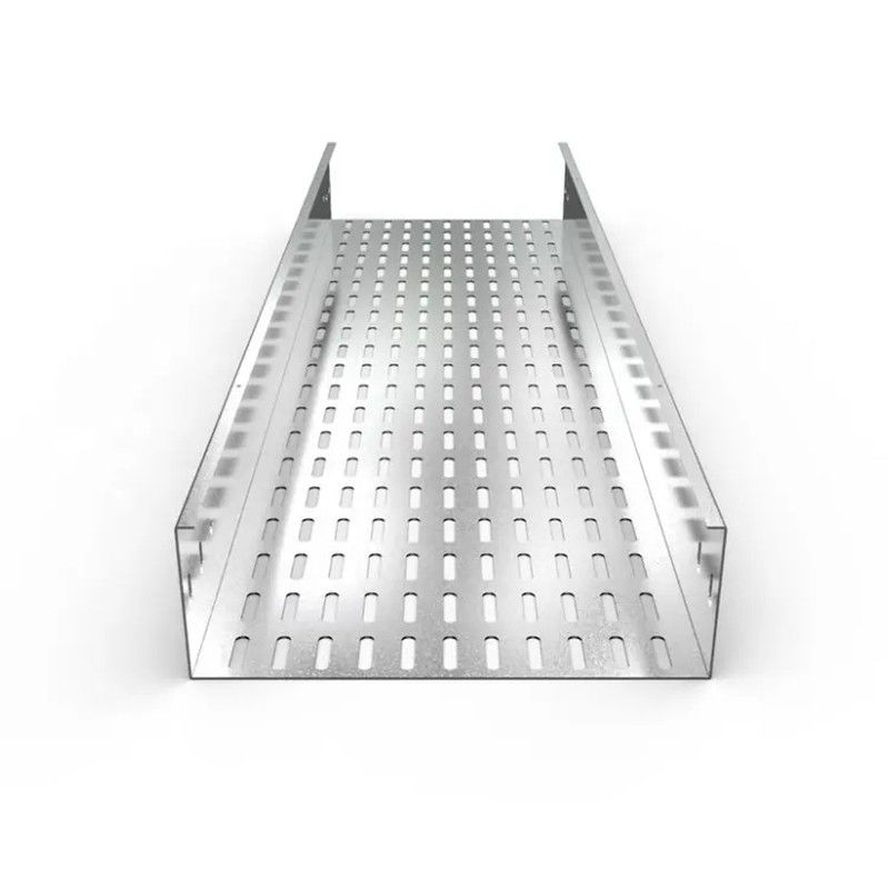 Perak stainless steel kabel tray Korosi tahan instalasi dinding dipasang memungkinkan