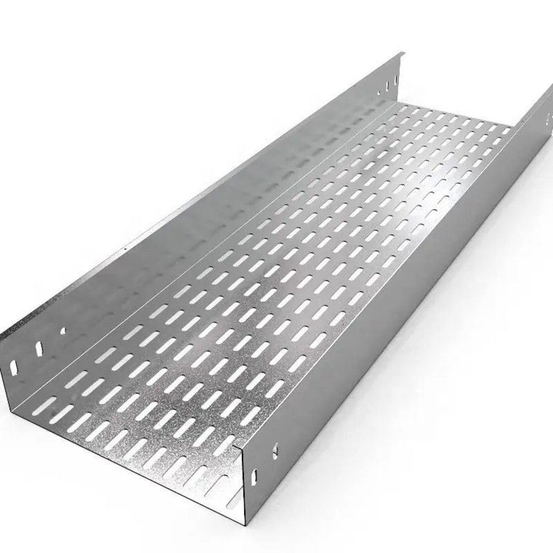 Perak stainless steel kabel tray Korosi tahan instalasi dinding dipasang memungkinkan