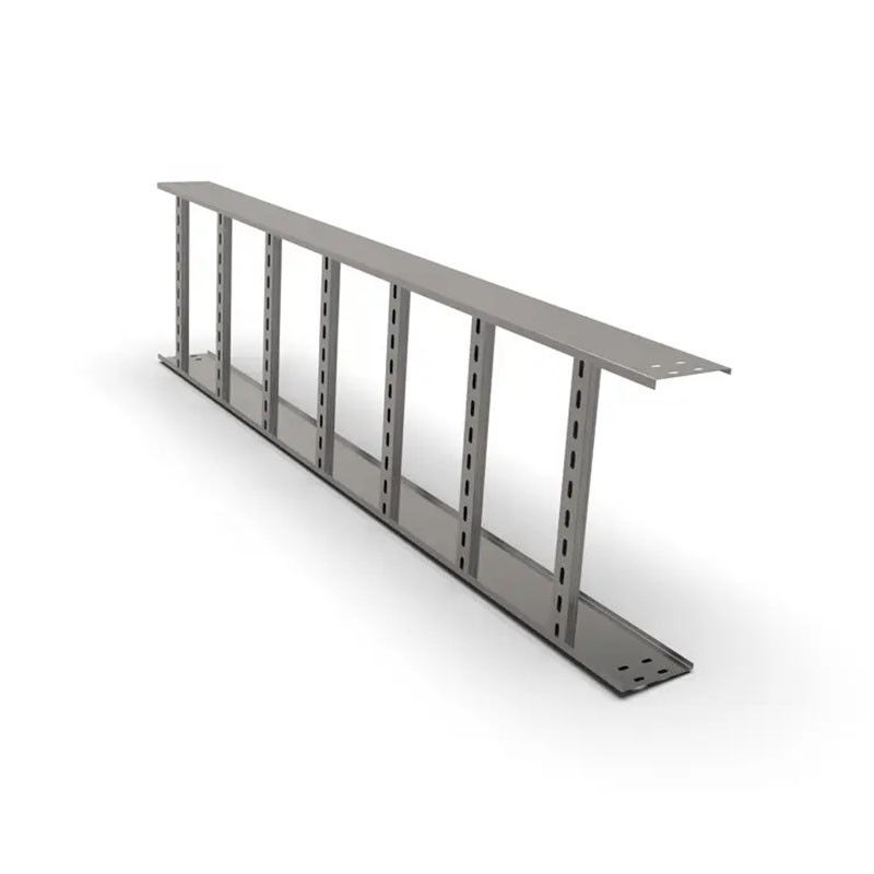 Customisable Silver Galvanized Cable Tray / Cable Ladder Tray tahan api dan cuaca dengan tikungan