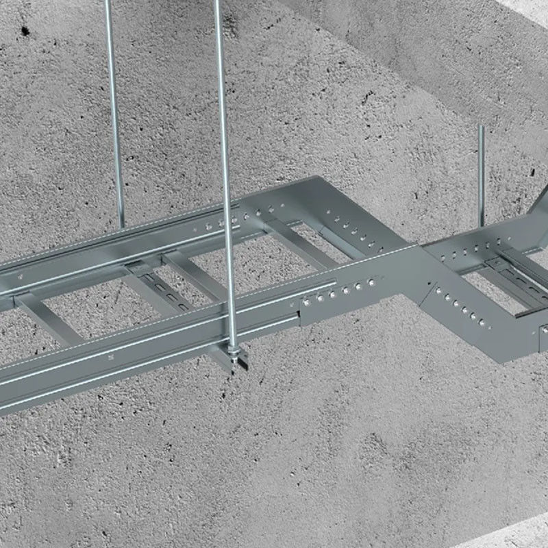 Fire Resistant Steel Cable Ladder Tray Wall Mounted Installation Weatherproof Bends dan Tees