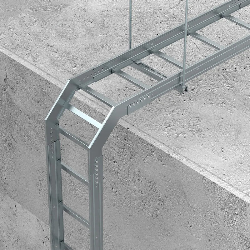 Fire Resistant Steel Cable Ladder Tray Wall Mounted Installation Weatherproof Bends dan Tees