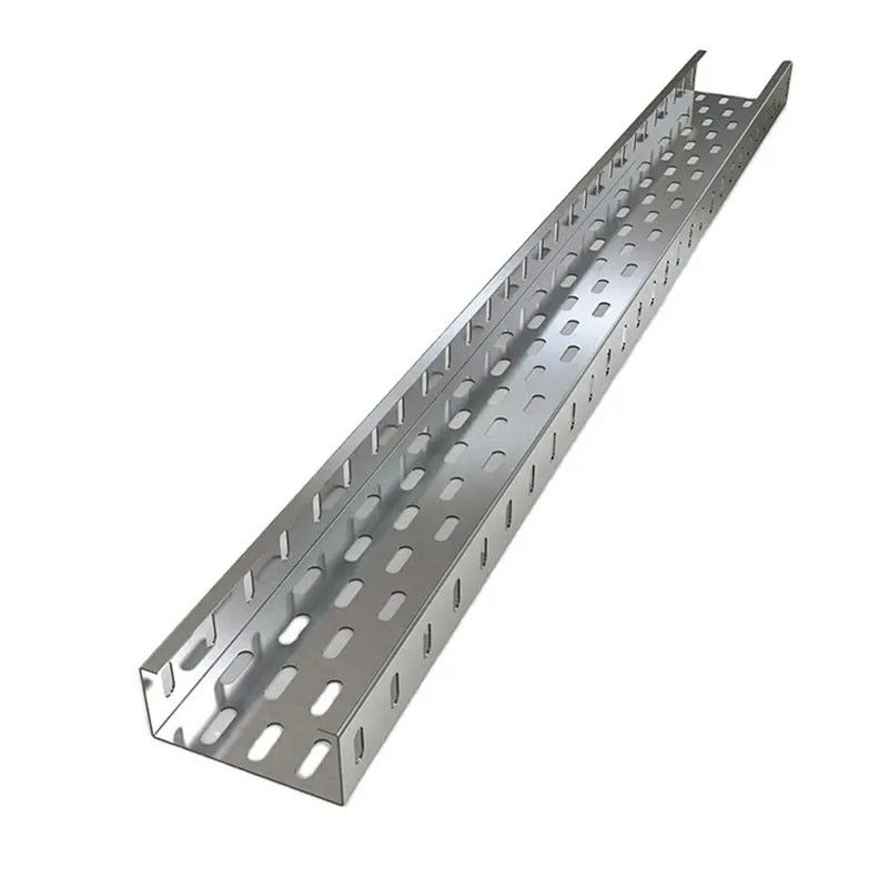 Extruded Silver Galvanized Steel Cable Tray Ketahanan Korosi Maksimum untuk Aplikasi Khusus