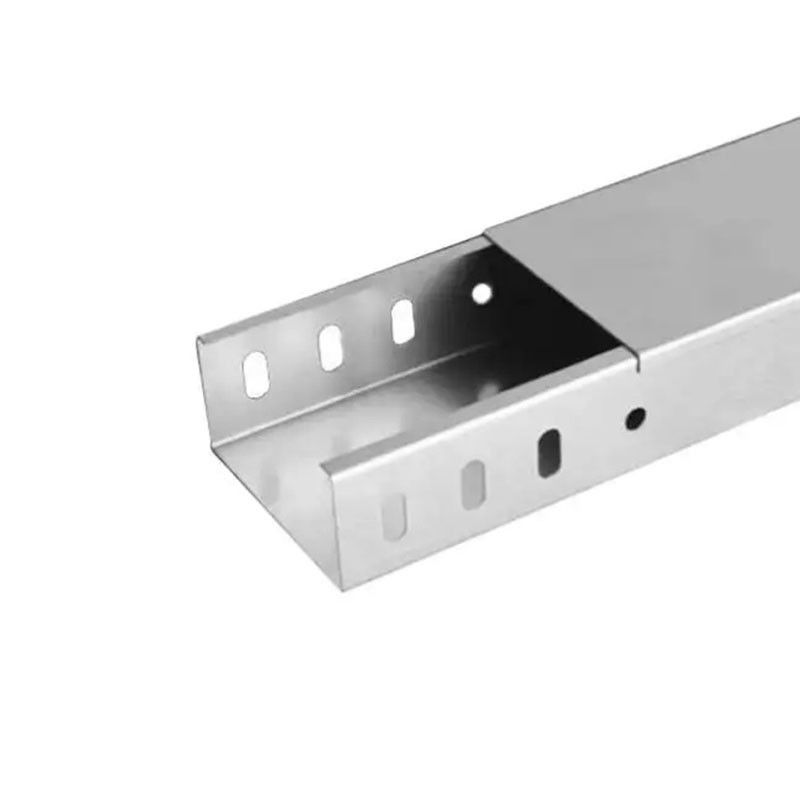 Custom Wall Mounted Solid Through Cable Tray / Solid Bottom Cable Tray dengan ketahanan korosi
