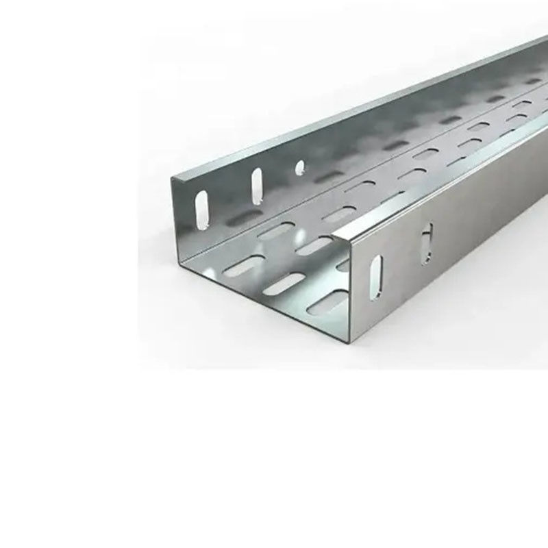 Tray kabel stainless steel dengan ketahanan korosi yang sangat baik - dipasang di dinding / digantung - Warna perak