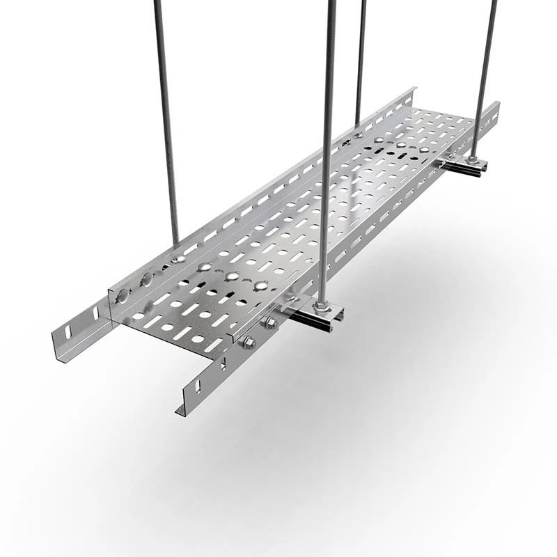 Tray kabel aluminium ringan dengan pemasangan mudah bubuk dilapisi tahan api akhir