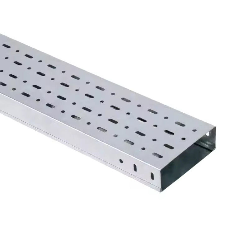 Corrosion Resistant Silver Extrusion Cable Tray Dinding atau lantai dipasang untuk pemasangan yang mudah
